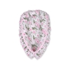 Doublesided Babynest with a ruffle - peony flower pink/pink
