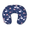 Extra cover for feeding pillow- Swans navy blue