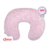 Extra cover for feeding pillow- white-wine red stars