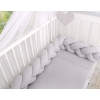 Extra Thick High Braided Cushion Knot bumper- gray