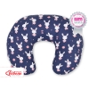 Feeding pillow - blue rabbits