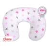 Feeding pillow for Baby- Gray-pink stars