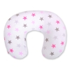 Feeding pillow for Baby- Gray-pink stars