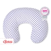 Feeding pillow for Baby- Hanging hearts black dots on white