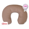 Feeding pillow for Baby- Hanging hearts white dots on brown