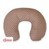 Feeding pillow for Baby- Hanging hearts white dots on brown