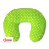 Feeding pillow for Baby- Hanging hearts white dots on green