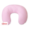 Feeding pillow for Baby- Hanging hearts white dots on pink