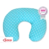Feeding pillow for Baby- Hanging hearts white dots on turquoise
