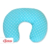 Feeding pillow for Baby- Hanging hearts white dots on turquoise