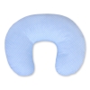 Feeding pillow for Baby- Hanging hearts white polka dots on blue
