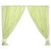 Green Curtains for baby room- Bear with bow