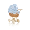 Handmade Doll Pram made of Natural Wicker and Wood -532