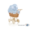 Handmade Doll Pram made of Natural Wicker and Wood -532