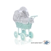 Handmade Doll Stroller made of Mint Wicker and Wood -535