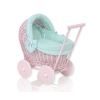 Handmade New Retro Pink Wicker Doll Pram -1031