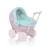 Handmade New Retro Pink Wicker Doll Pram -1034