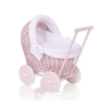 Handmade New Retro Pink Wicker Doll Pram -516