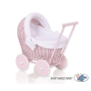 Handmade New Retro Pink Wicker Doll Pram -516