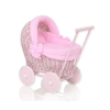 Handmade New Retro Pink Wicker Doll Pram -517