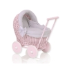 Handmade New Retro Pink Wicker Doll Pram -523