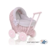 Handmade New Retro Pink Wicker Doll Pram -523