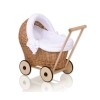 Handmade Retro Style Natural Wicker Stroller for Dolls -516