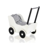 Handmade wooden Doll pram Black White -746