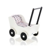Handmade wooden Doll pram Black White -767