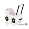 Handmade wooden Doll pram Black White -767