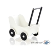 Handmade wooden Doll pram Black White