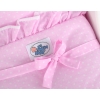 Handmade Wooden Doll's Pram White with Pink -530