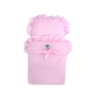 Handmade Wooden Doll's Pram White with Pink -530