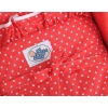 Handmade Wooden Stroller Doll Pram Red White Red with White Dots