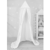 Hanging canopy Dome Cotton over Baby Bed Room in white