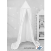Hanging canopy Dome Cotton over Baby Bed Room in white