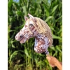 Hobby Horse - brown leopard horse with a beige mane A3