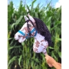 Hobby Horse - brown leopard horse with a black mane A3