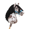Hobby Horse - brown leopard horse with a black mane A3