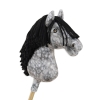 Grey dappled hobbyhorse with black mane