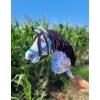 Hobby Horse - dapple grey horse with a black mane A3