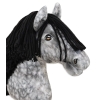 Hobby Horse - dapple grey horse with a black mane A3