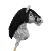 Hobby Horse - dapple grey horse with a black mane A3