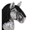Hobby Horse - dapple grey horse with a black mane A4