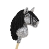 Hobby Horse - dapple grey horse with a black mane A4