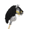 Hobby Horse - dapple grey horse with a black mane A4