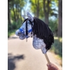 Hobby Horse - dapple grey horse with a black mane A4