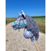 Hobby Horse - dapple grey horse with a grey mane A4