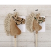 Hobby Horse - dapple grey horse with a white mane A3