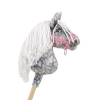 Hobby Horse - dapple grey horse with a white mane A4